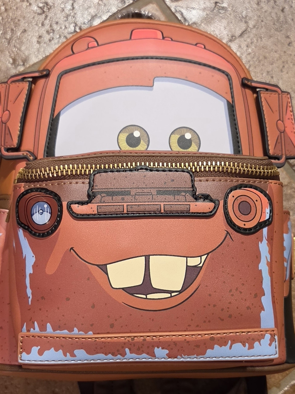 Loungefly Disney Pixar Cars Figural Mater Light-Up Mini Backpack